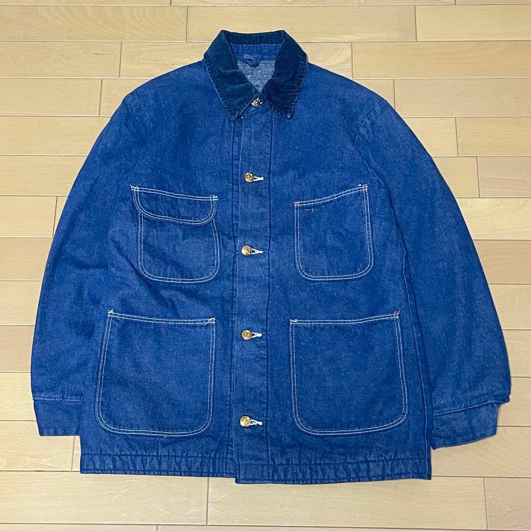 [34] 70s Wrangler バットダイ デニム カバーオール 濃紺