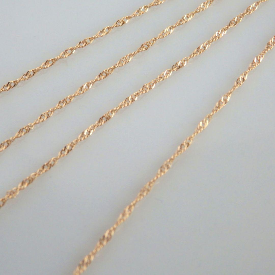 ともちん　k18ネックレス スクリューチェーン 約1㎜幅 つけっぱなし