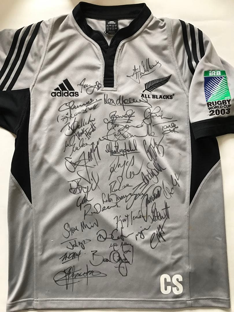 ラグビー　オールブラックス　サイン入りジャージ 2003 カルロス・スペンサー