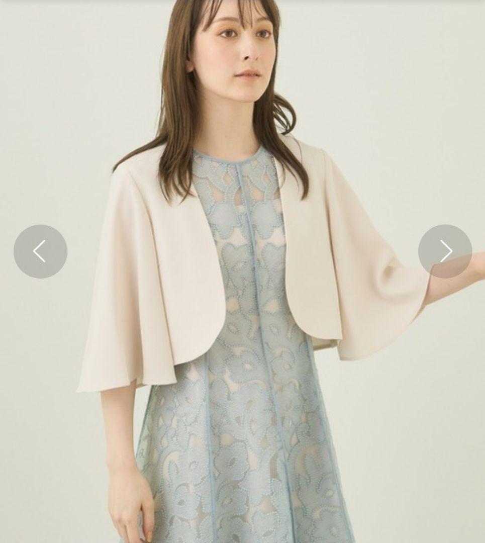 ANAYI バックサテンフレアスリーブボレロ