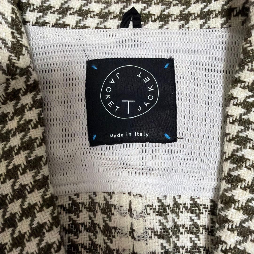 T-JACKET ハウンドトゥース　千鳥格子　ジャケット　アンコン　S