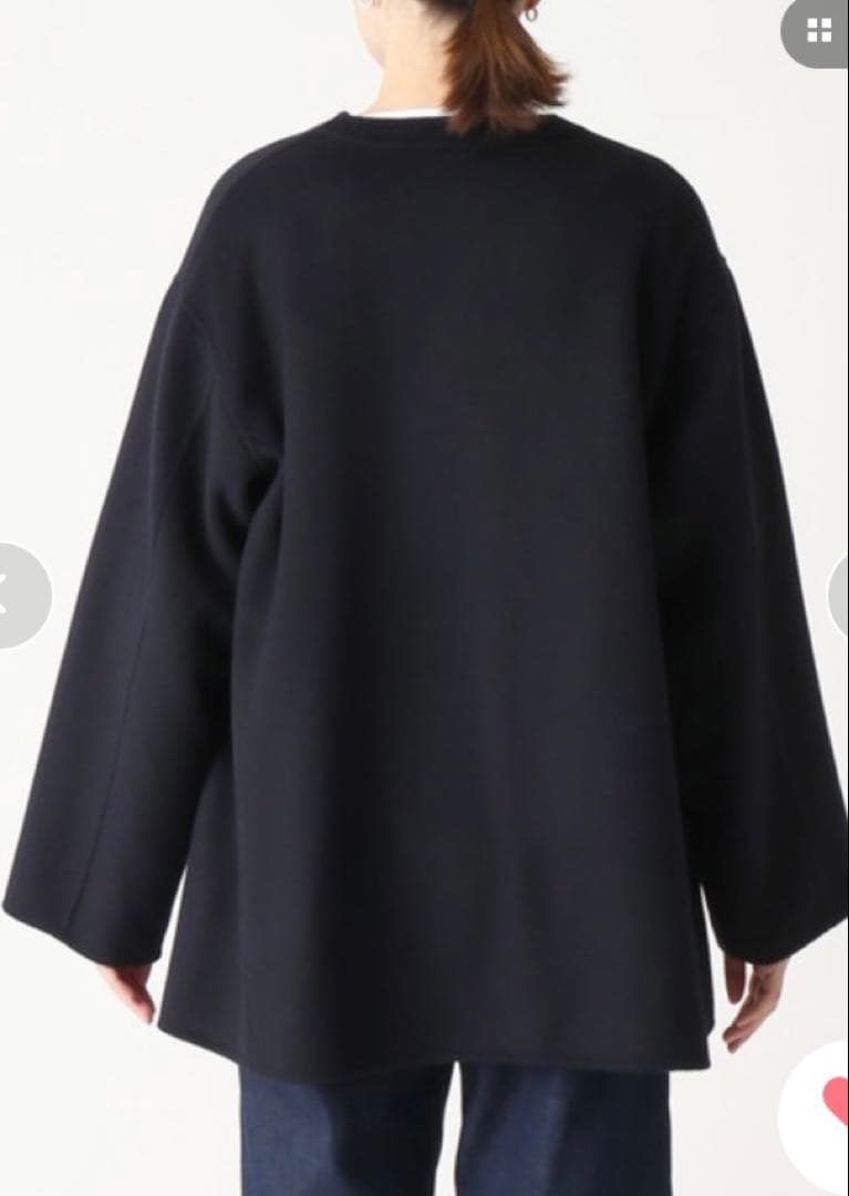 SLOBE IENA HAMILTONダブルフェイスウールショートコート　紺