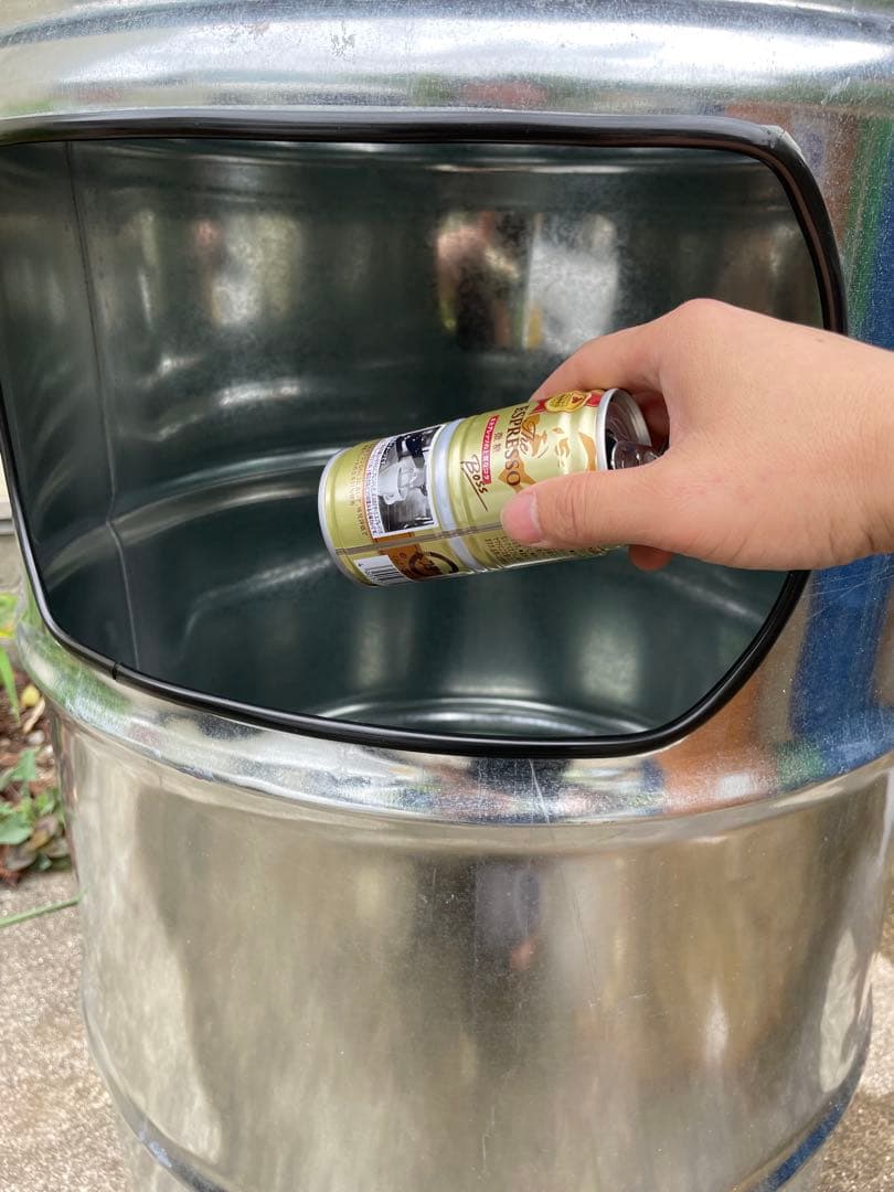 500 ドラム缶 ゴミ箱 リメイク 亜鉛メッキ缶