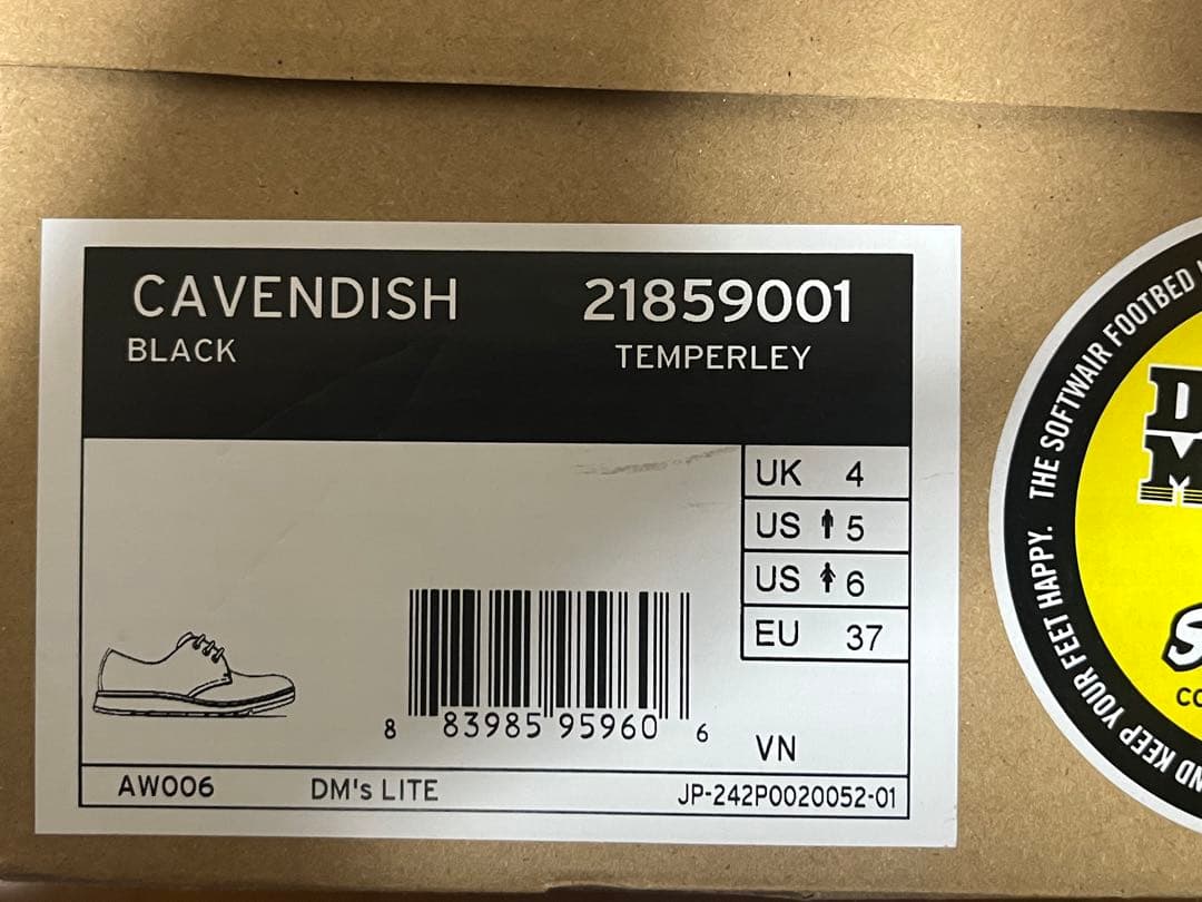 【新品】ドクターマーチン CAVENDISH 3ホール （23cm）