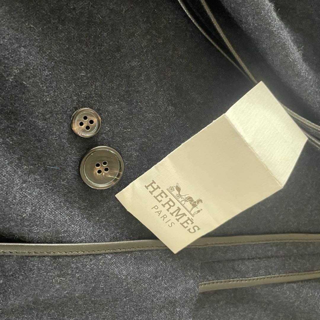 最高級！HERMÈS エルメス テーラードジャケット カシミア イタリア製 紺