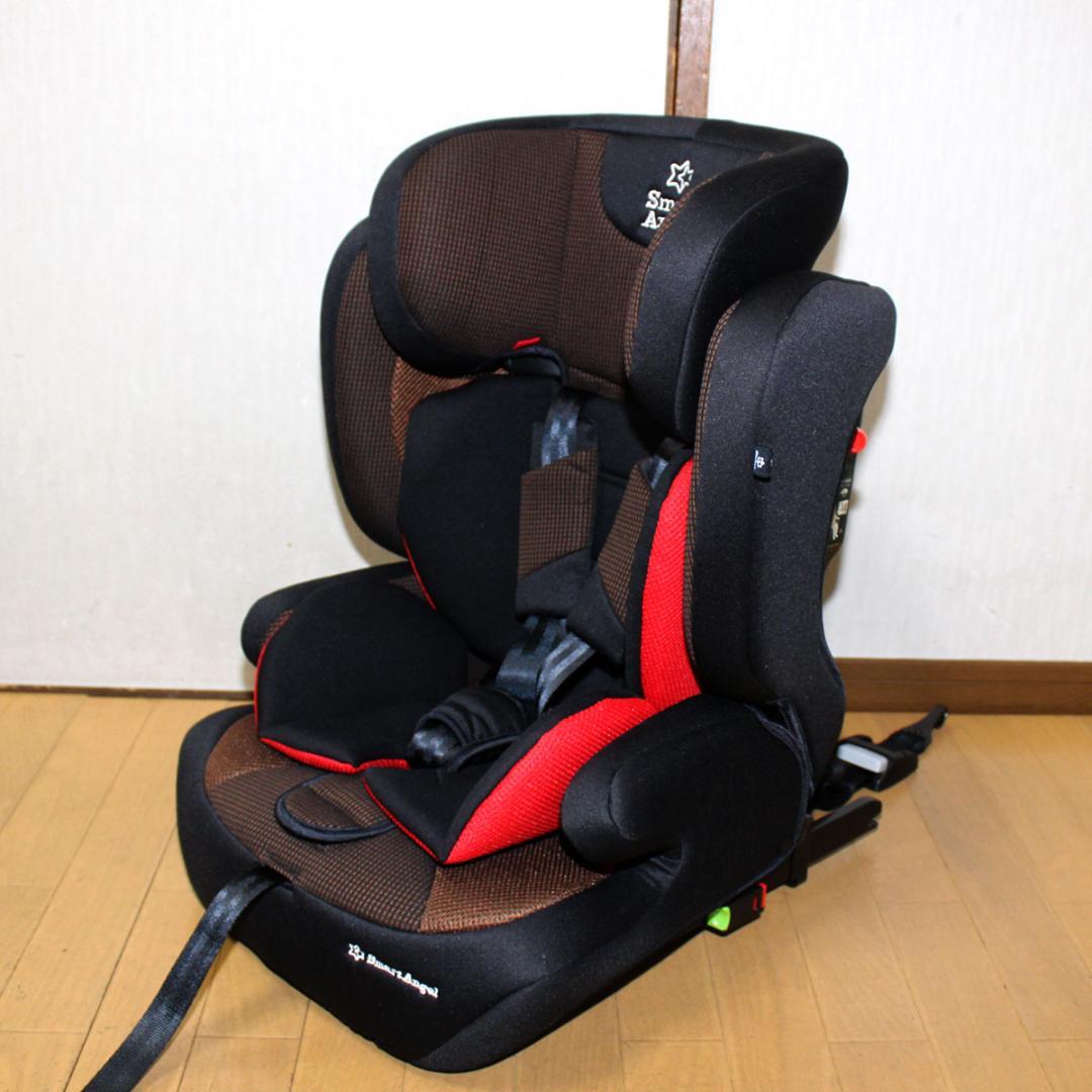 美品SmartAngelハーネスジュニアFIX-BR◆ジュニアシートISOFIX
