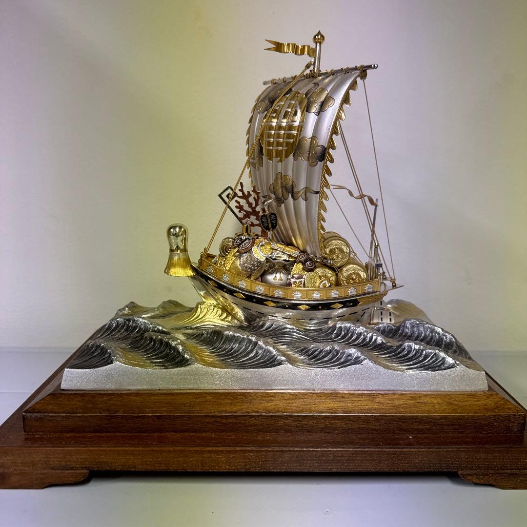 銀製 シルバー 銀 宝船 関工芸 silver 960 置物 飾り 伝統工芸品