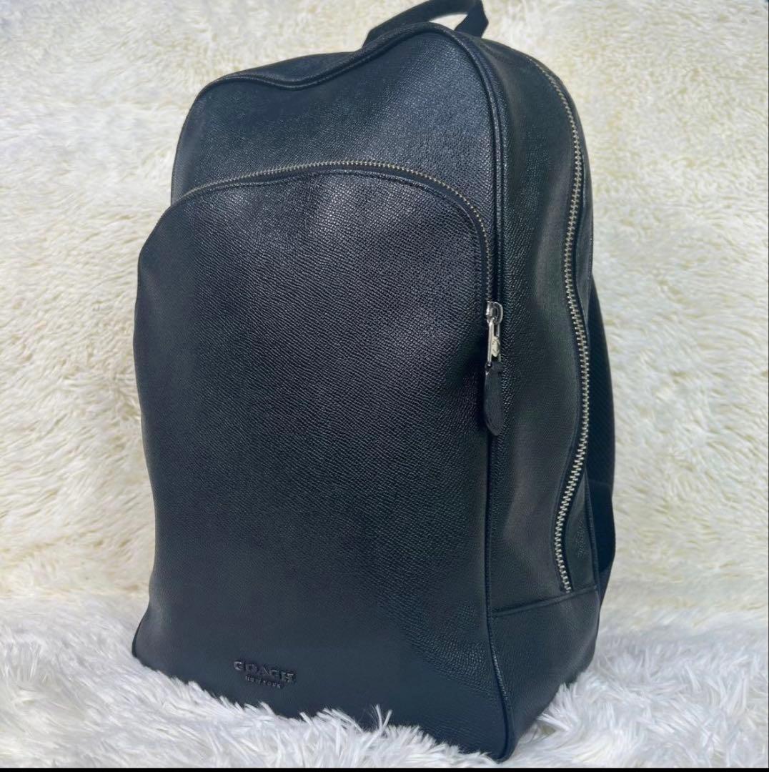 コーチ　リュック　グラハム　ガンメタル　ベケット　レザー　ブラック
