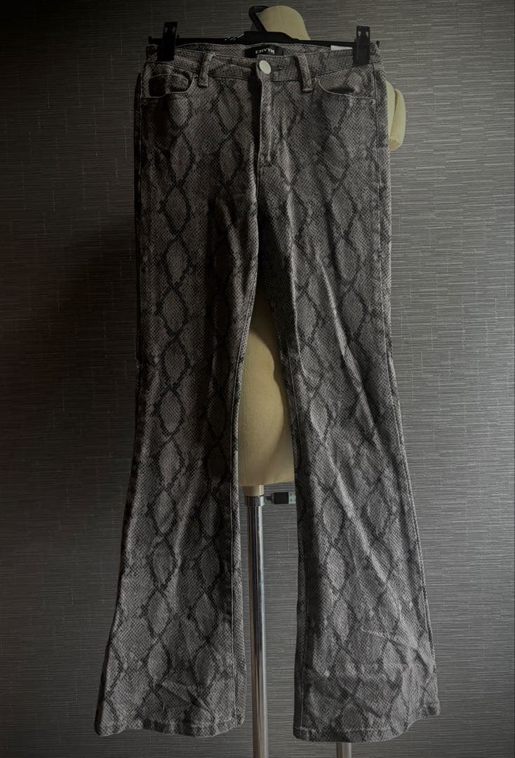 00s TORNADO MART 蛇柄 フレアパンツ archive v系