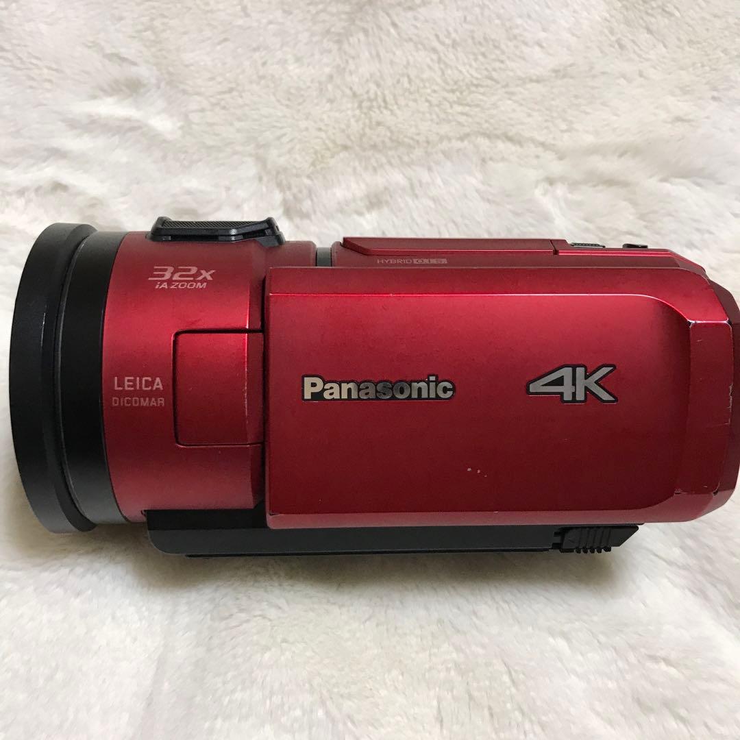 HC-VX1M-R Panasonic 4K ビデオカメラ 32倍ズーム 赤