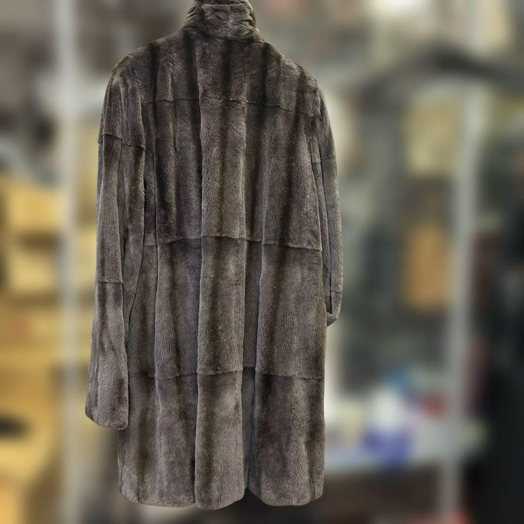 ツカキ（株）毛皮コート　シェアードミンク茶系　美品