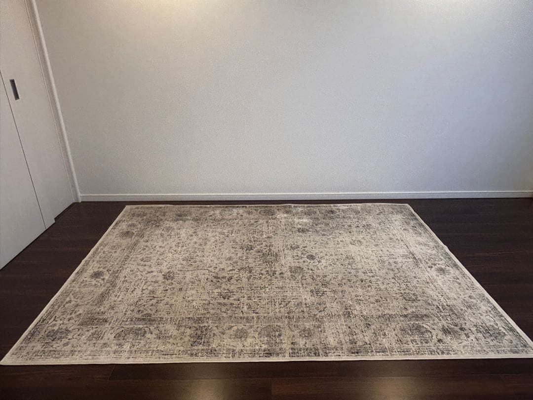 ヴィンテージ調ラグ ベージュ グレー