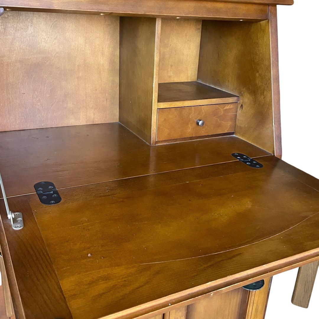 【希少】カリモク コロニアル ライティングビューロー デスク チェスト 木製