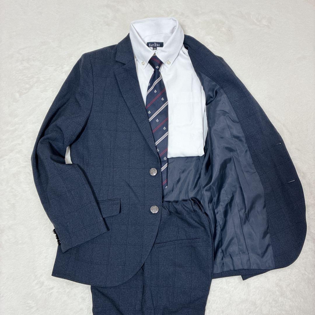 極美品✨️160 フォーマル 5点 卒業式 卒服 ネイビー 男の子 セット