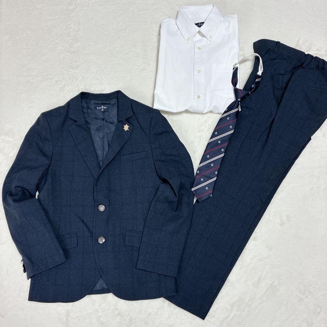 極美品✨️160 フォーマル 5点 卒業式 卒服 ネイビー 男の子 セット