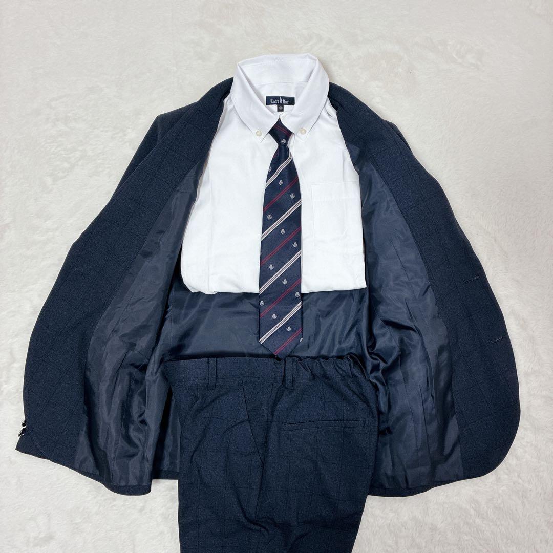 極美品✨️160 フォーマル 5点 卒業式 卒服 ネイビー 男の子 セット