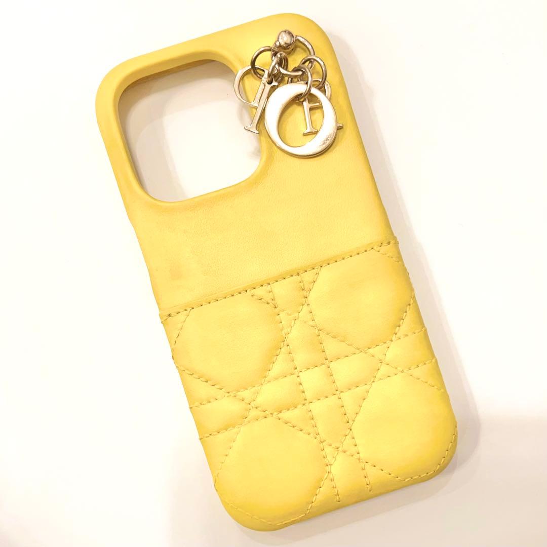 クリスチャンディオール iPhone15Pro スマホ カナージュ イエロー