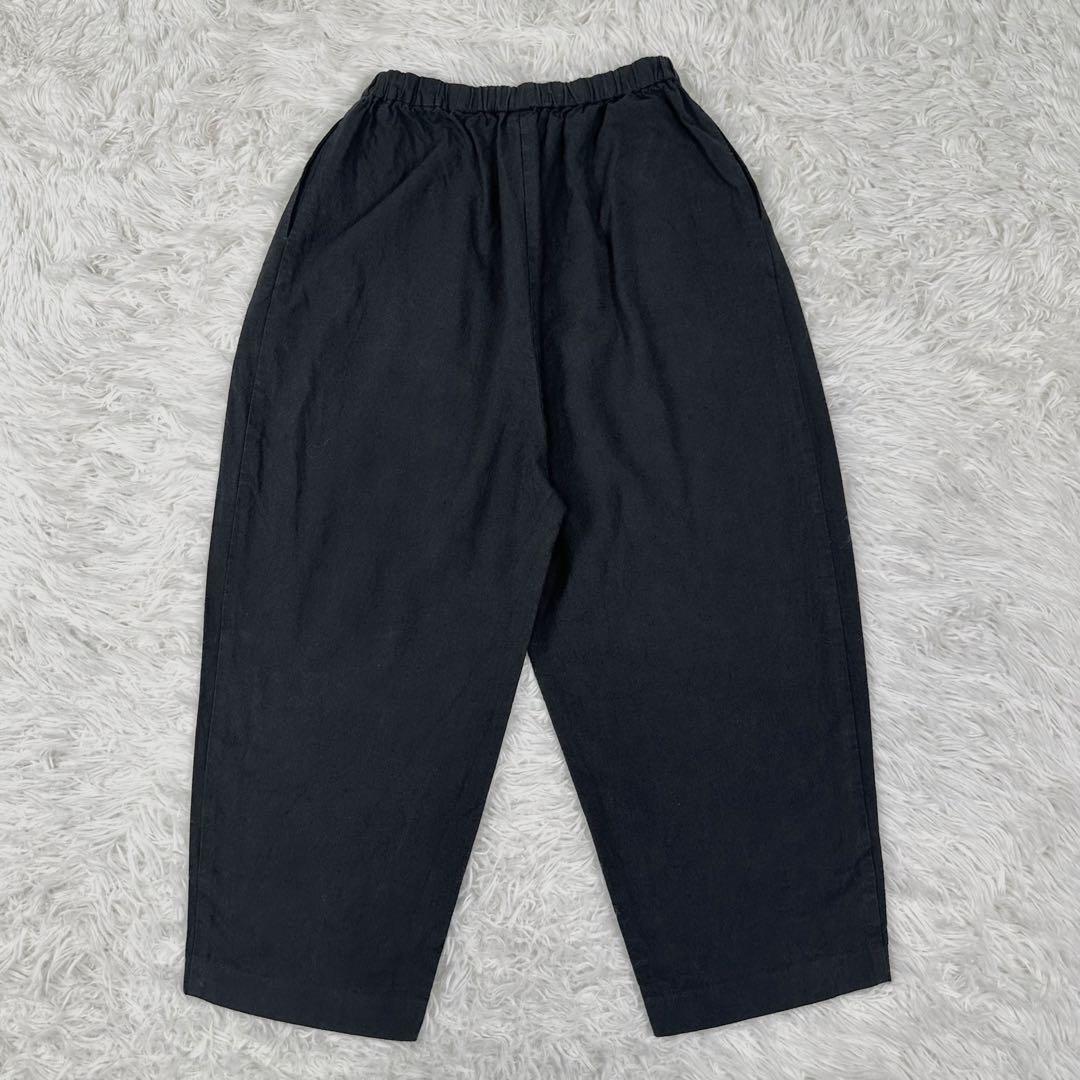 24ss美品✨ かぐれ コットンリネンラミーサルエルパンツ フリーサイズ 黒