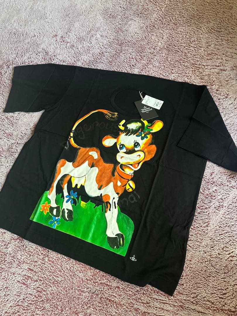 ヴィヴィアン　Tシャツ　黒　Vivienne Westwood トップス 牛柄