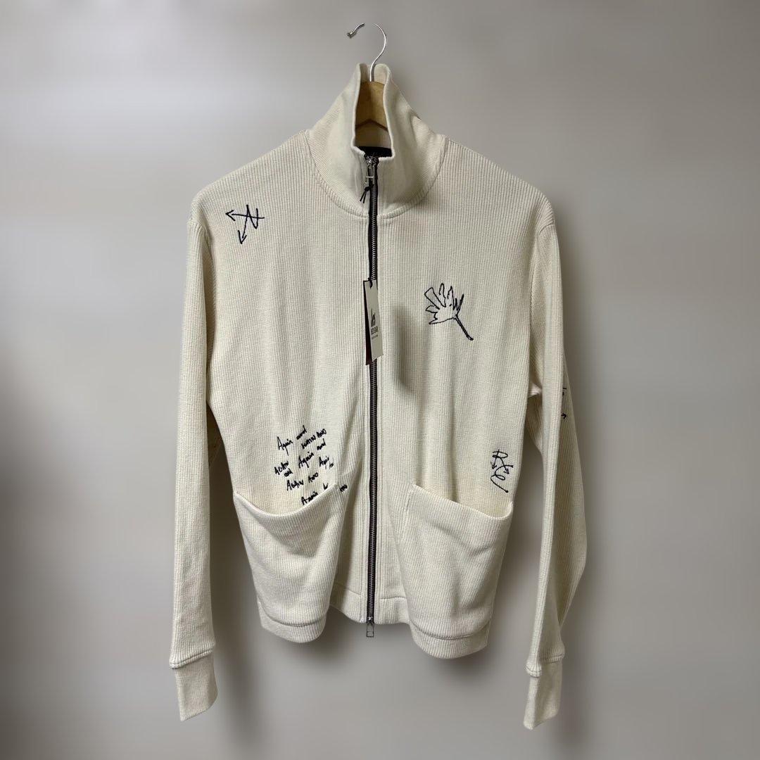 【新品タグ付・日本製】RED EAR ポールスミス 手書き風刺繍 リブニット M