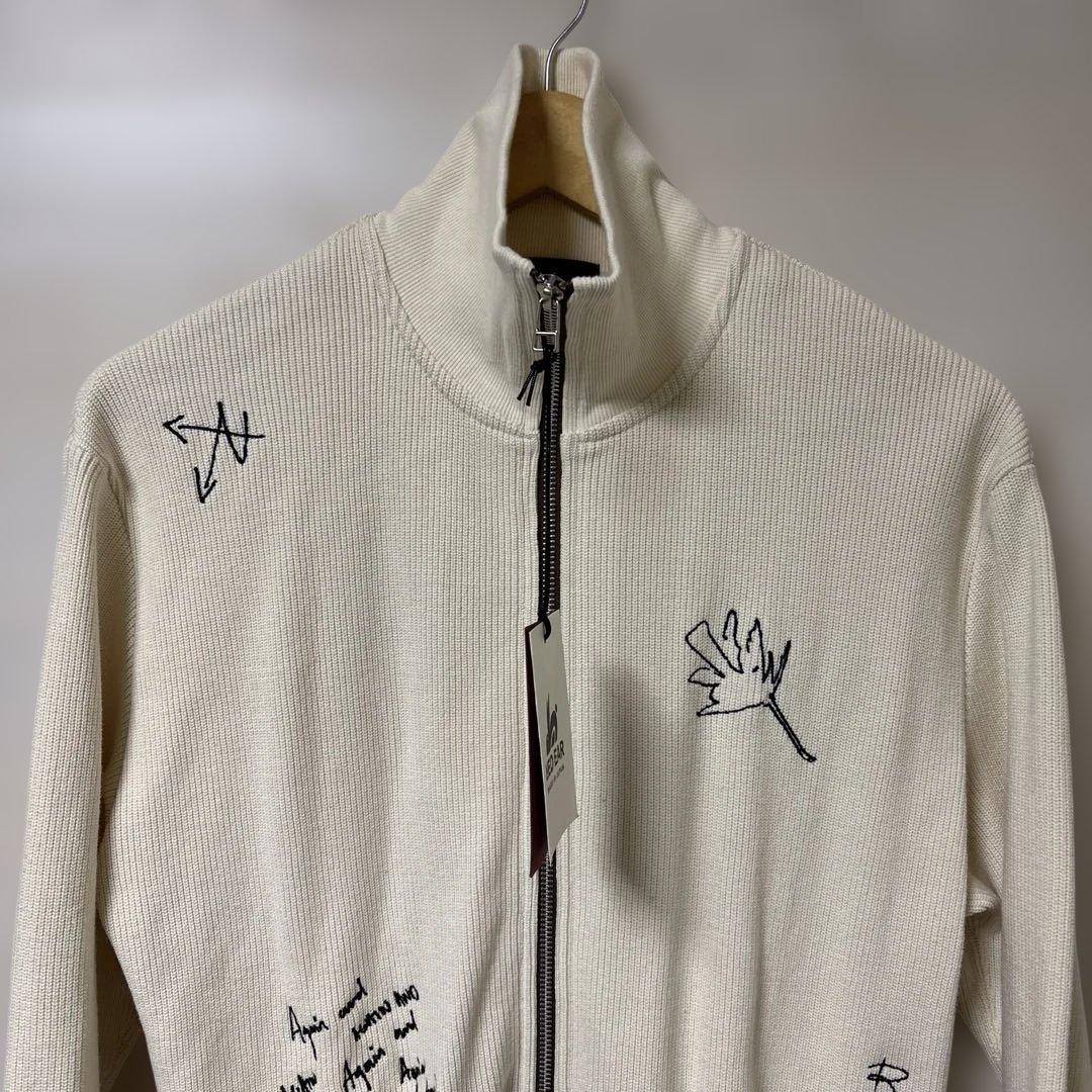 【新品タグ付・日本製】RED EAR ポールスミス 手書き風刺繍 リブニット M