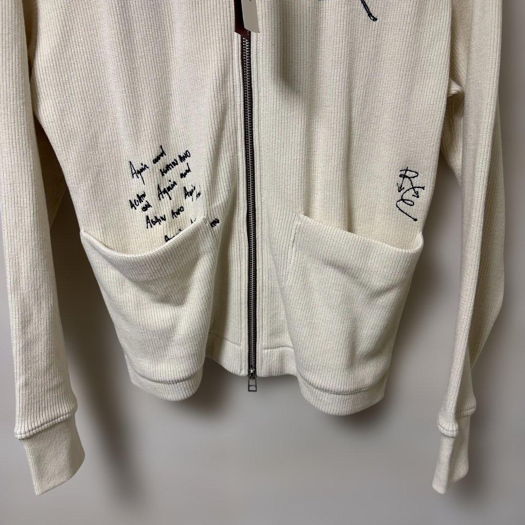 【新品タグ付・日本製】RED EAR ポールスミス 手書き風刺繍 リブニット M