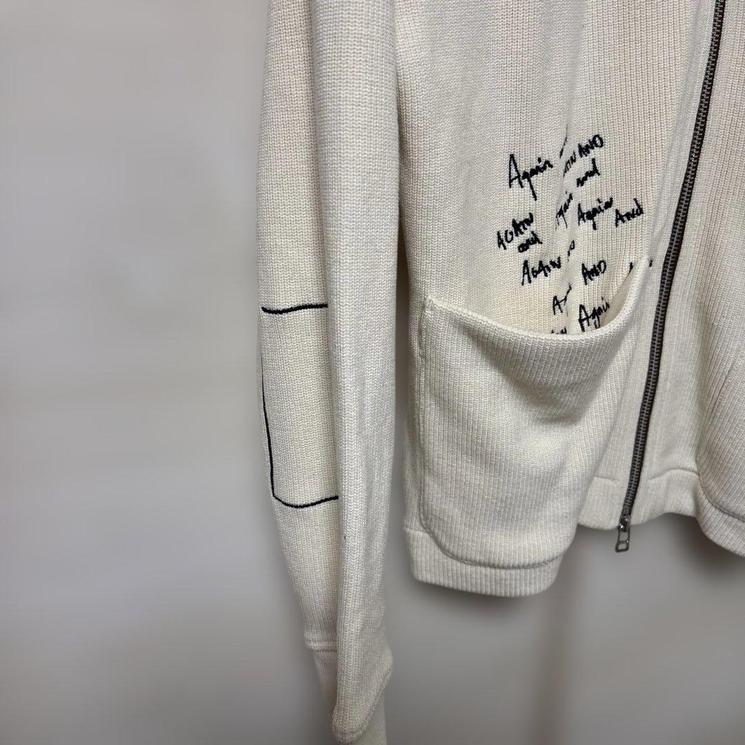 【新品タグ付・日本製】RED EAR ポールスミス 手書き風刺繍 リブニット M