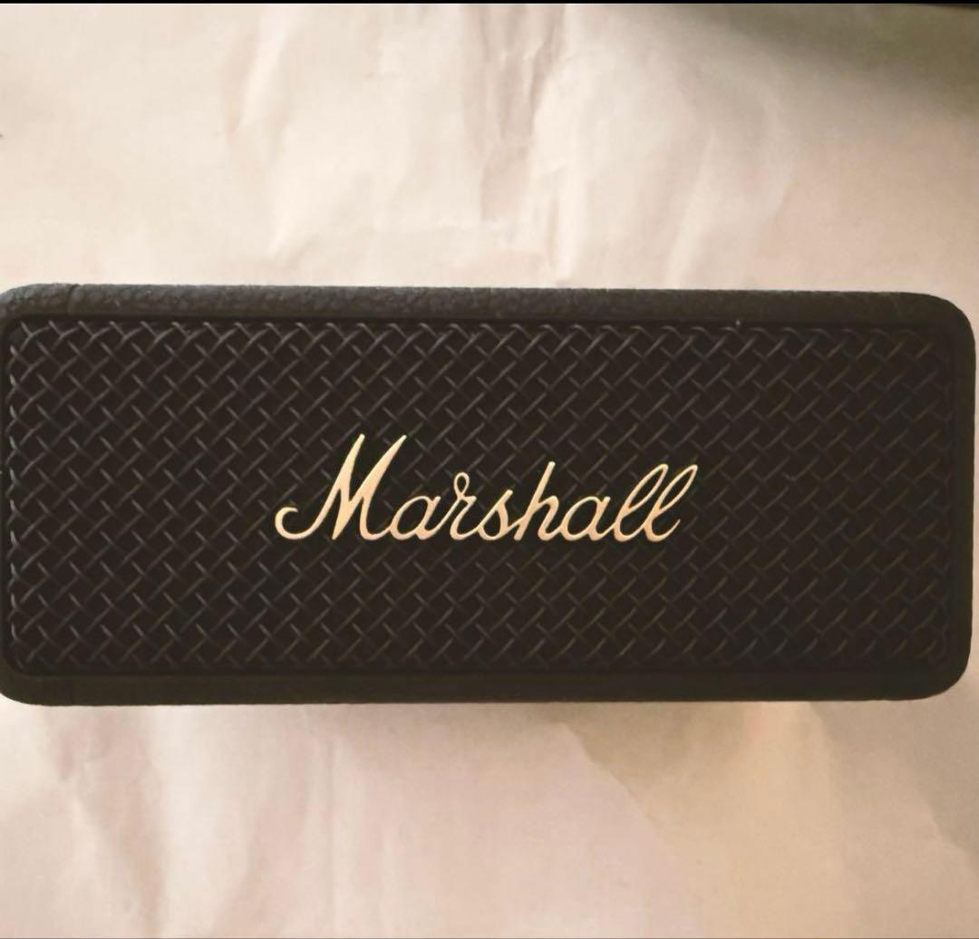 Marshall ポータブル防水スピーカー Emberton ブラック&ブラス