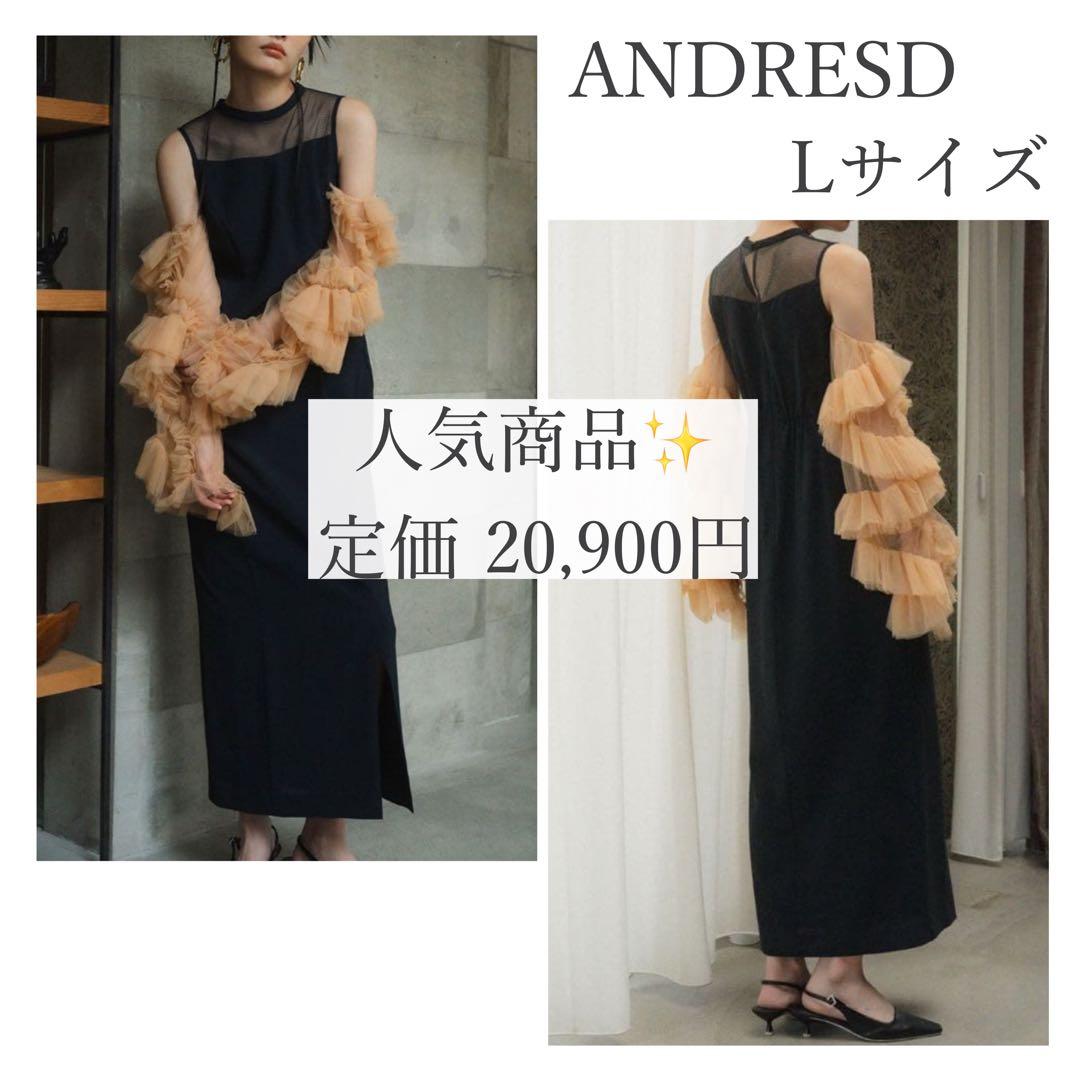 ANDRESD detached sleeve dress Lサイズ