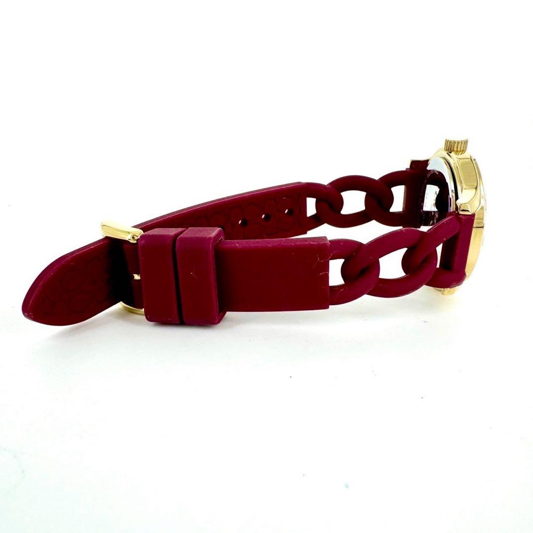 【箱・ほぼ未使用】COACH コーチ ゴールド シグネチャー ラバー 腕時計