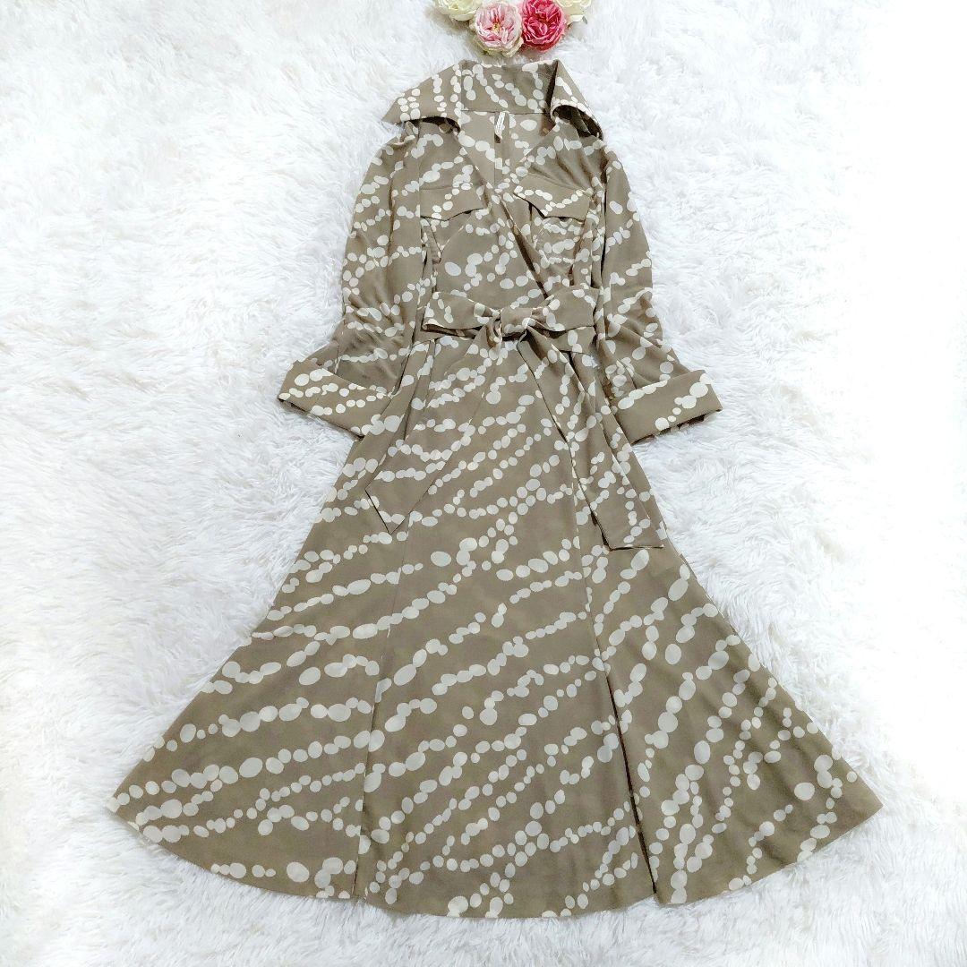 バーバリー　BURBERRY　ワンピース　 カシュクール　総柄　ベルトリボン