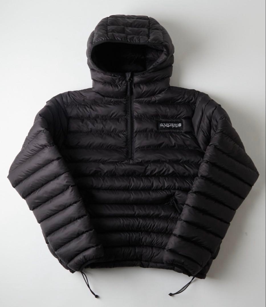 SOURCREAM フード付き ダウンジャケット ブラック