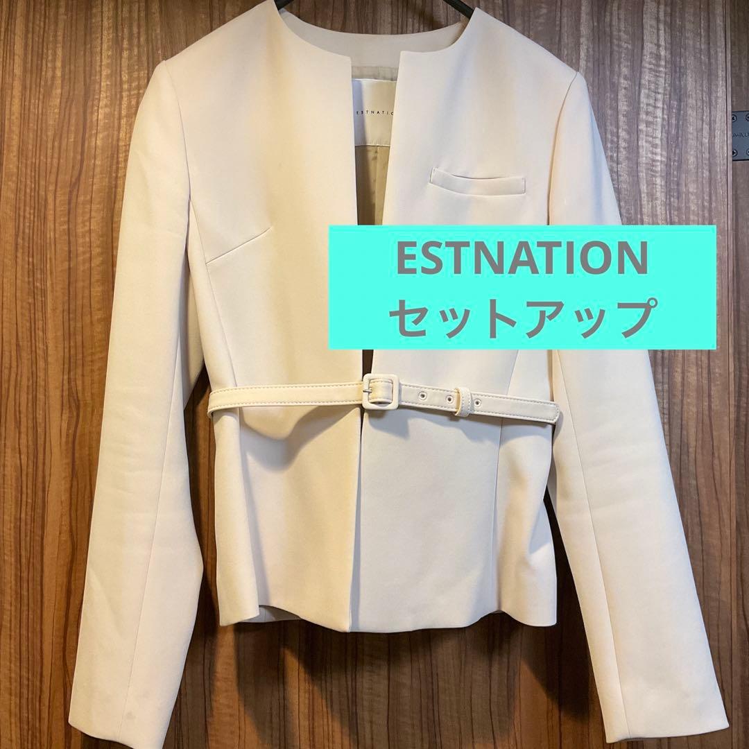 【美品】エストネーシヨン ビジネス セレモニー スーツ