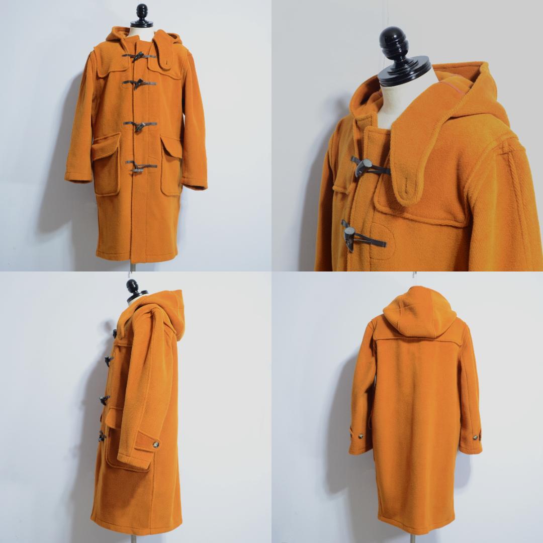 超極上品 マラリウス カットパイル モンゴメリー ダッフルコート オレンジ 36