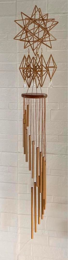 大型ヒンメリ✳︎キャラメルブラウン✳︎ビッグスターボール・ウィンドチャイム