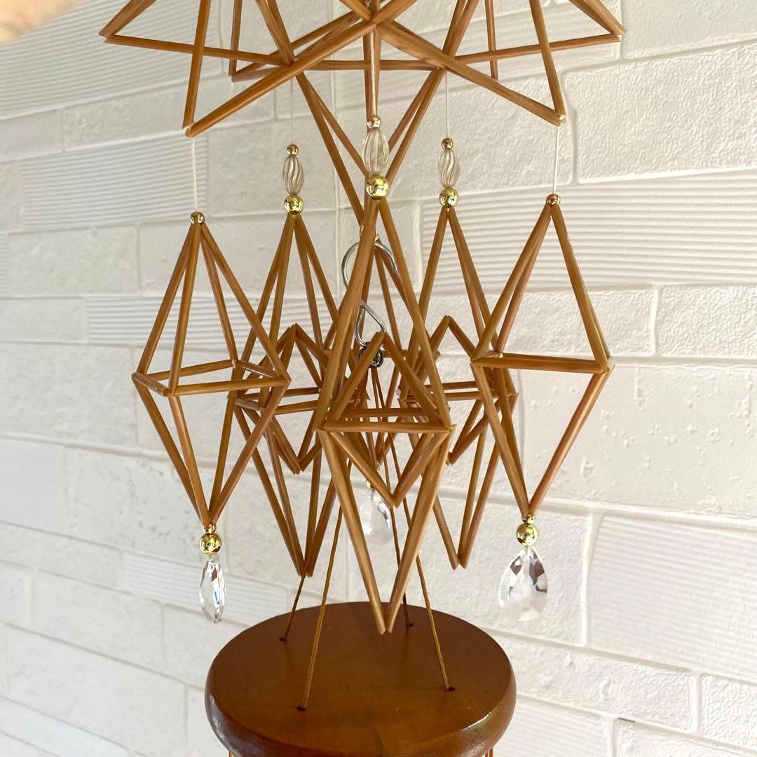 大型ヒンメリ✳︎キャラメルブラウン✳︎ビッグスターボール・ウィンドチャイム