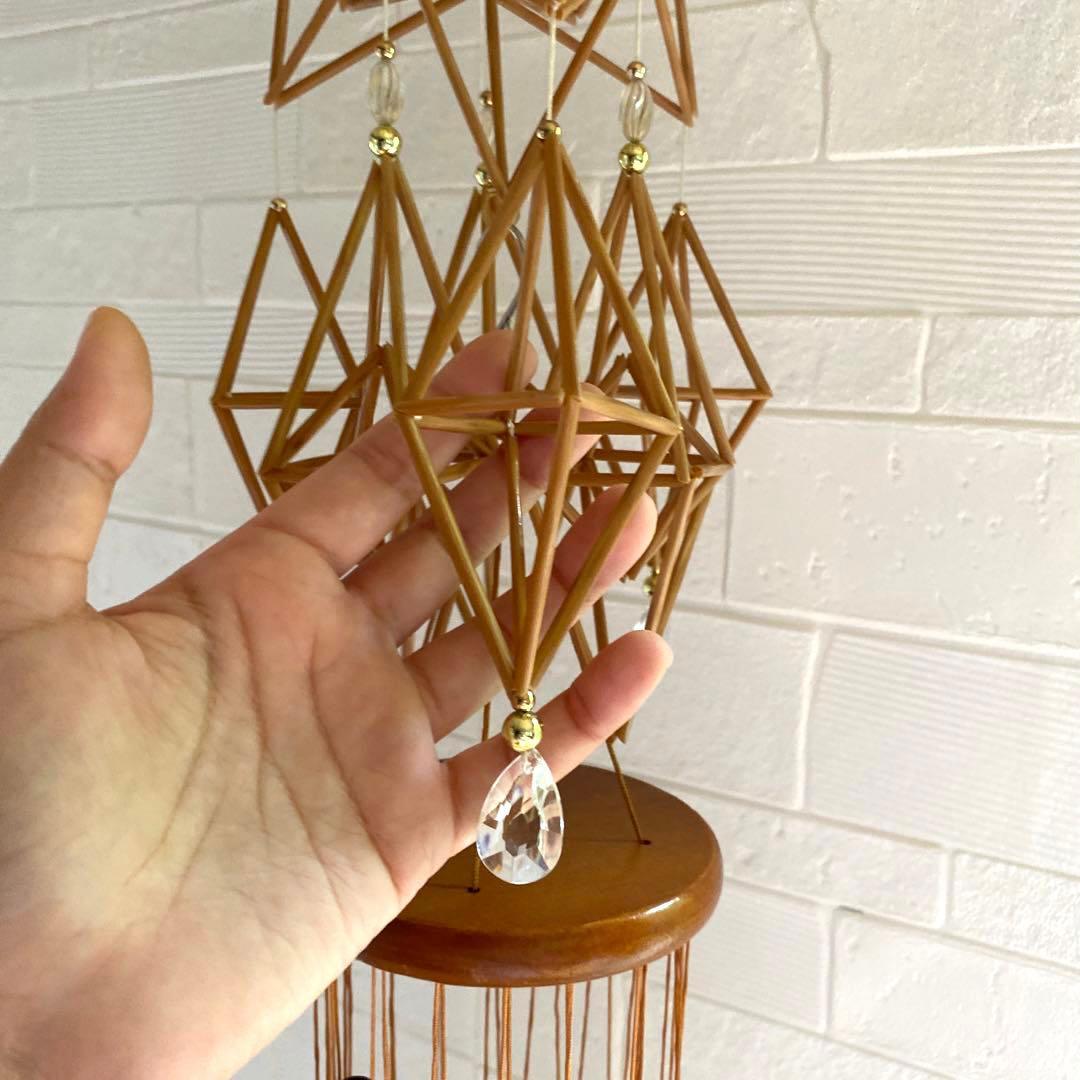 大型ヒンメリ✳︎キャラメルブラウン✳︎ビッグスターボール・ウィンドチャイム