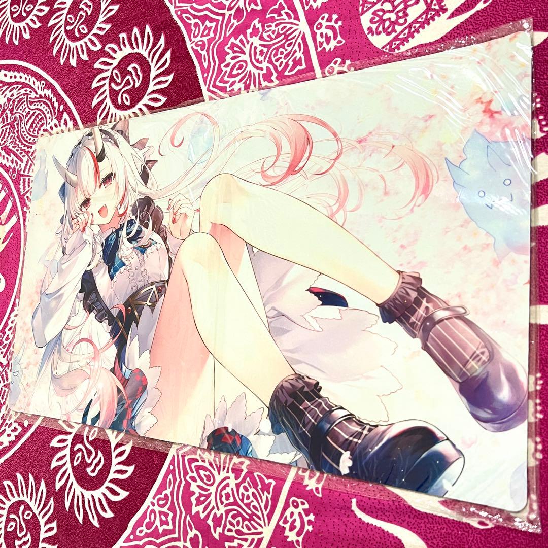 ホロライブ 百鬼あやめ あやめ メイド 冥土 白詰草 プレイマット