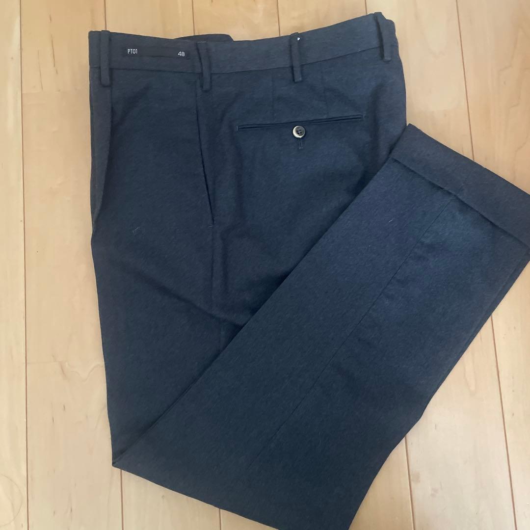 極美品　PT01 ダークグレースラックス 48