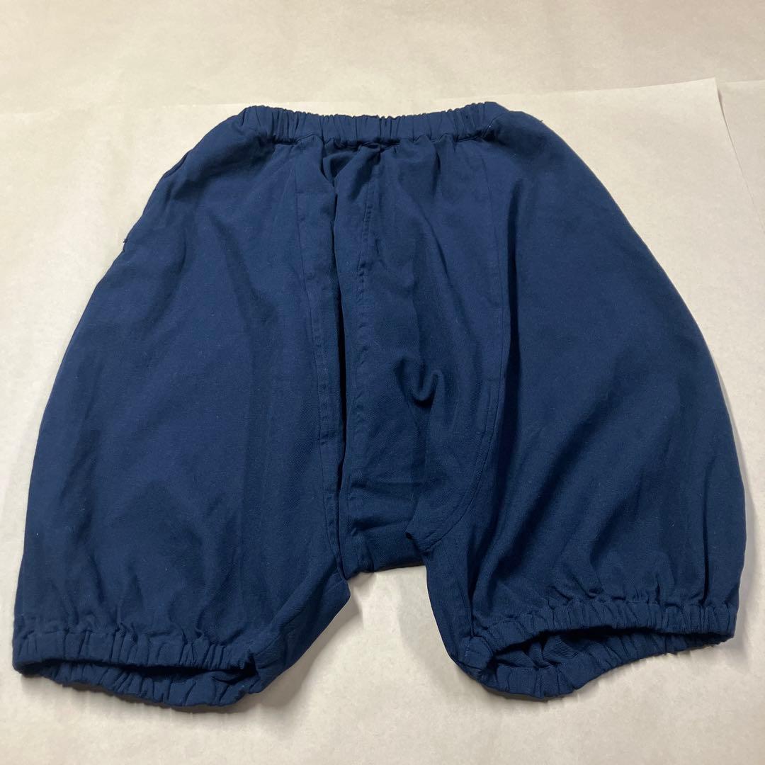 コムデギャルソン　ポリ　サルエルパンツ　ネイビー