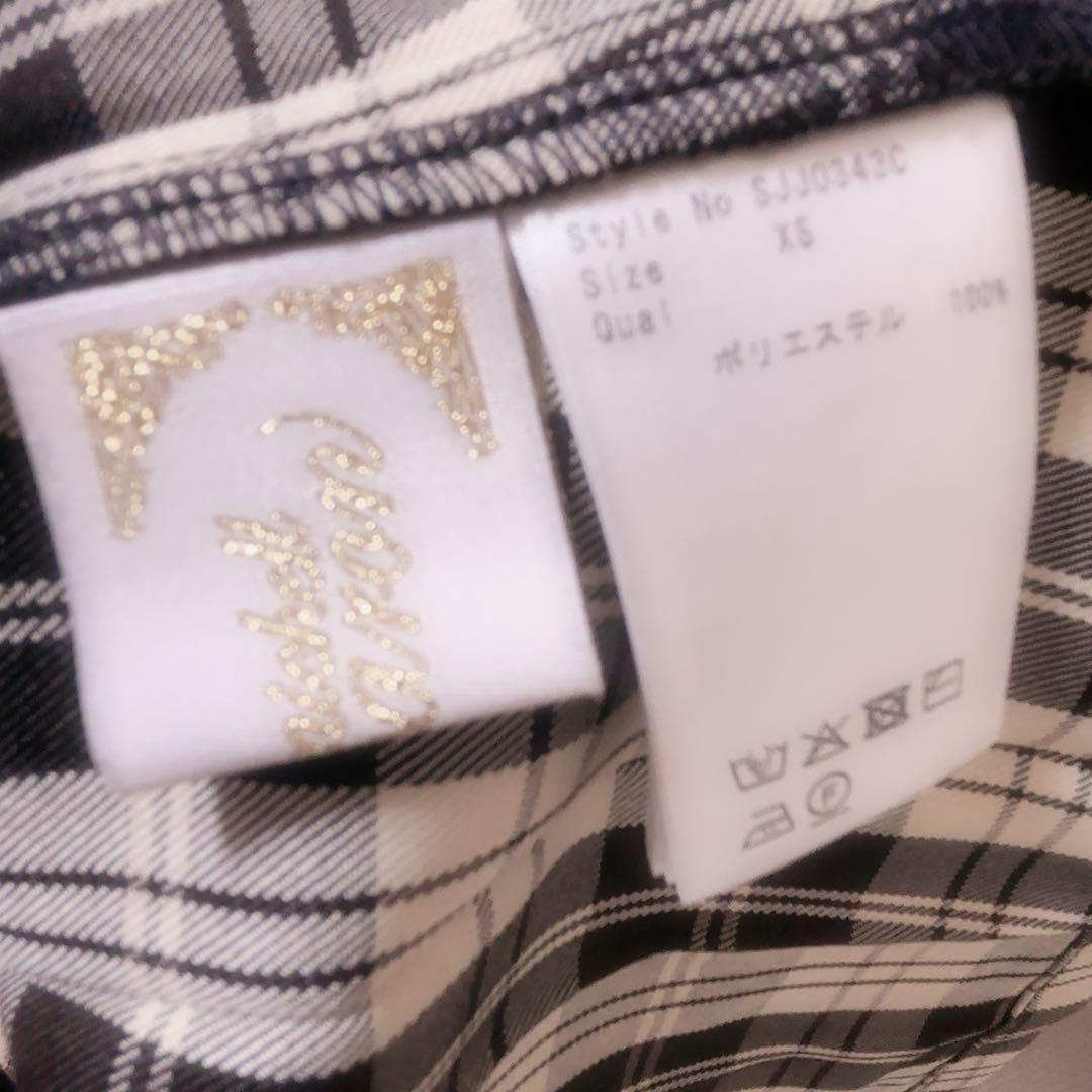 michellMacaron ボレロsetチェックプリーツワンピ xs