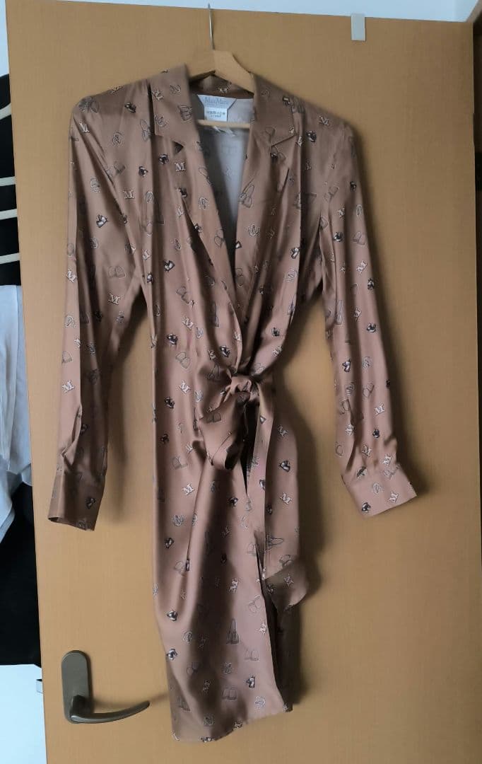 Max Mara シルク ロングシャツワンピース 38