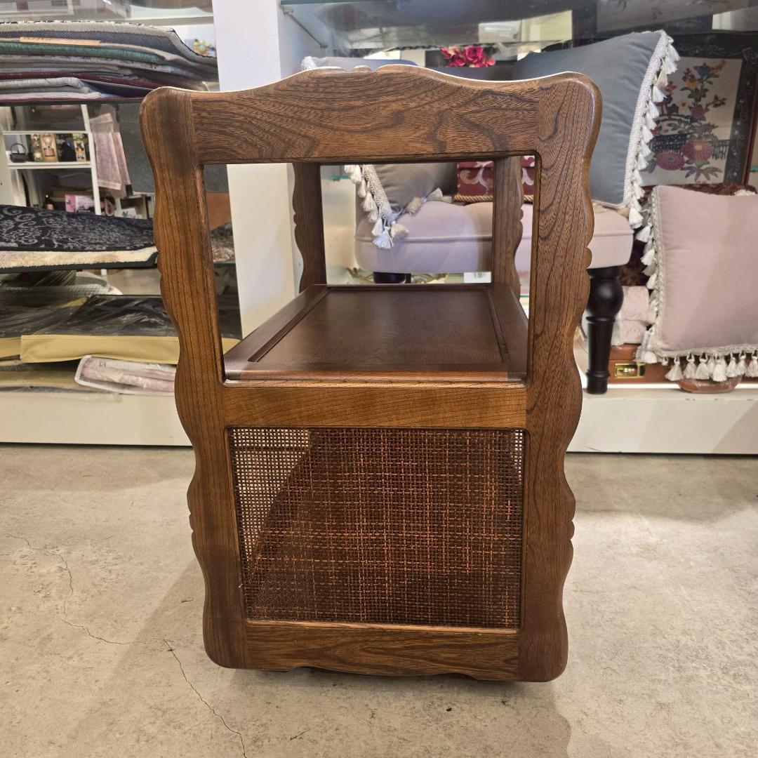 i+【美品】 karimoku カリモク 木製 ワゴン サイドテーブル 国産家具