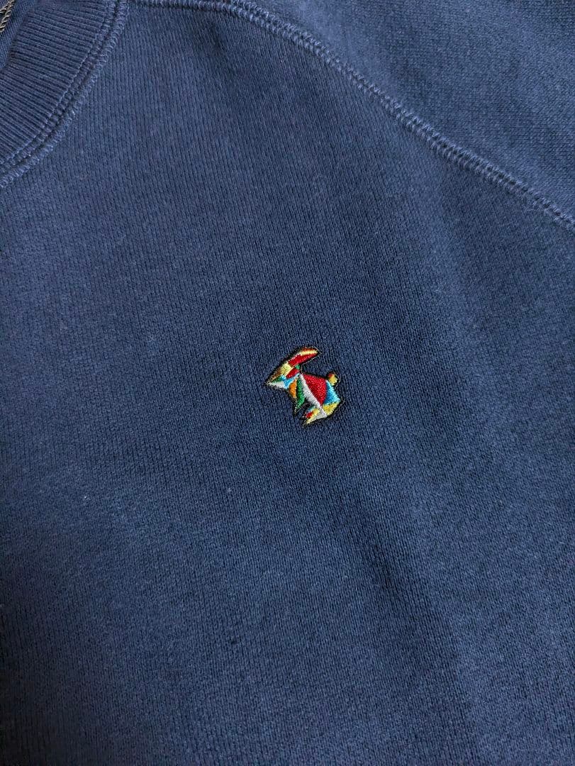 ポールスミス 裏起毛 スウェット M クリスタルラビット ストライプ ネイビー