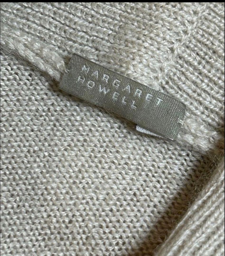 マーガレットハウエル　ロングカーディガン カシミヤ98% ベルト付き