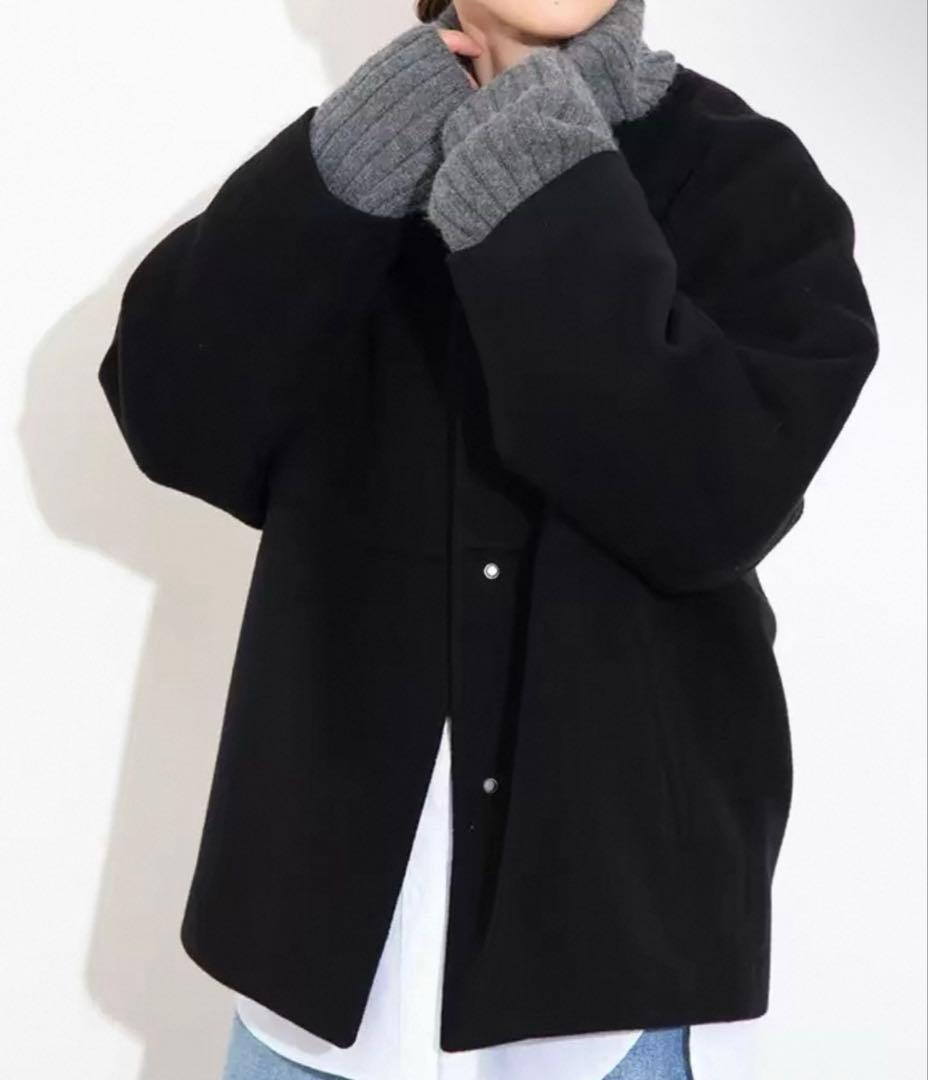 JOURNAL STANDARD スーパー140ビーバーノーカラーショートコート