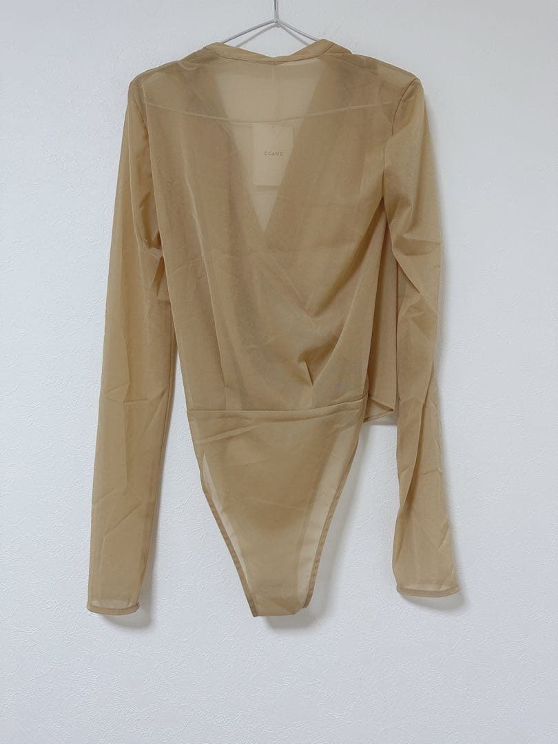 トップス CLANE sheer drape bodysuits