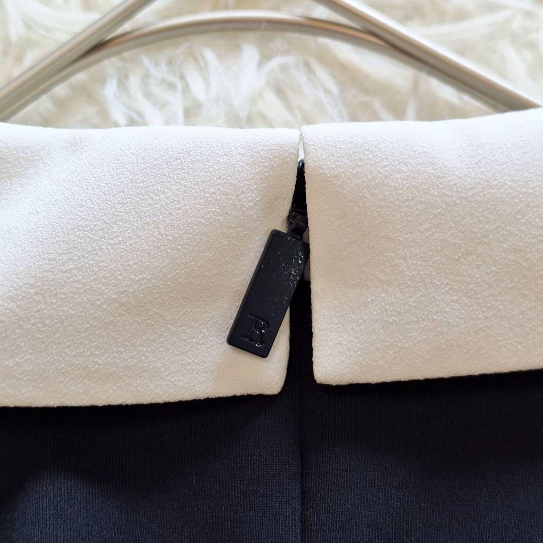 美品✨2025年 Rene ルネ 白襟ブラウス ペプラム チュニック ブラック