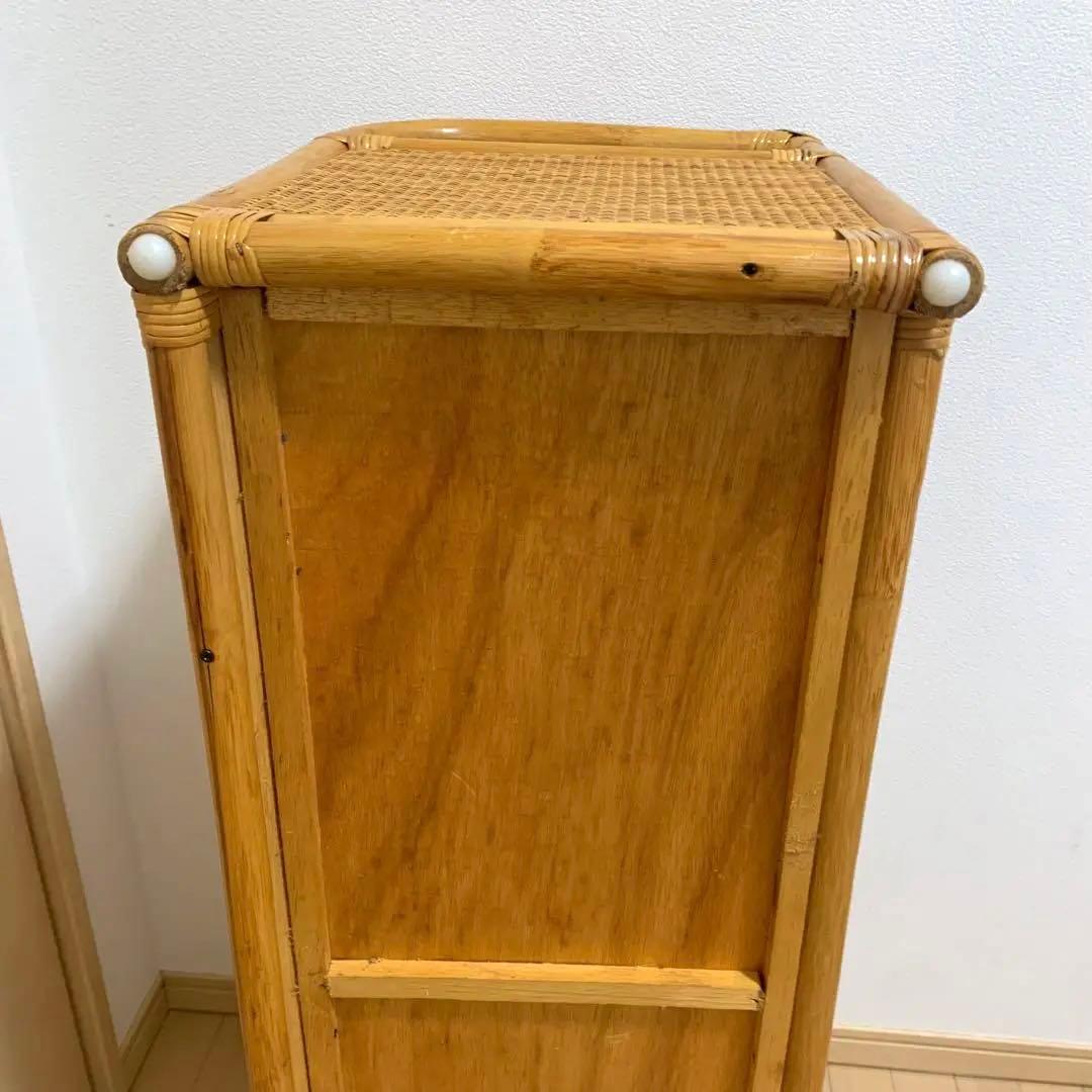 籐　ラタン 製　サイドボードチェスト ヴィンテージ 古家具　横幅108cm