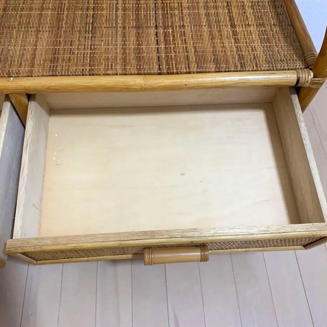 籐　ラタン 製　サイドボードチェスト ヴィンテージ 古家具　横幅108cm